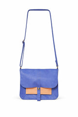 Petit sac bandoulière en cuir bleu