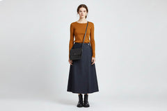 Leather handbag blue