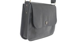 Sac à main cuir souple bleu marine