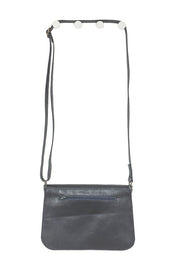 Sac à main cuir souple bleu marine