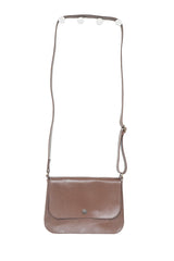 Sac à main bandoulière en cuir marron femme