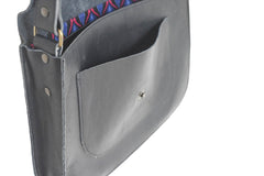 Sac à main cuir souple bleu marine