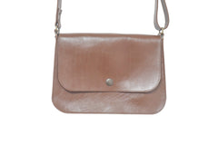 Sac à main bandoulière en cuir marron femme