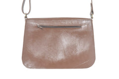 Sac à main bandoulière en cuir marron femme