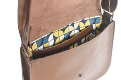 Sac à main bandoulière en cuir marron femme