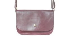 Petit Sac à main cuir bordeaux