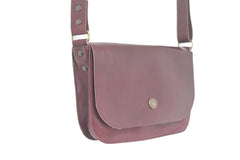 Petit Sac à main cuir bordeaux