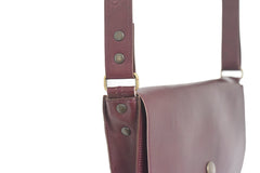 Petit Sac à main cuir bordeaux