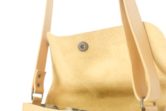 Yellow leather handbag