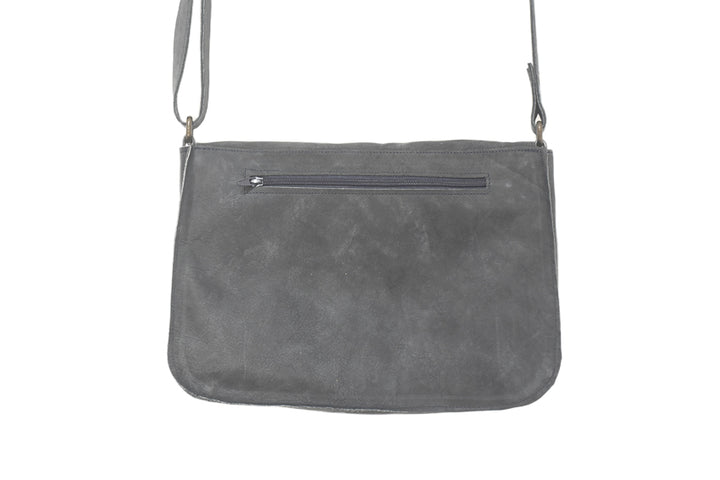 Sac à main cuir souple gris
