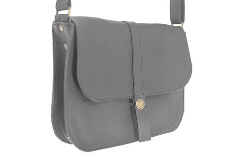 Handcrafted soft black leather handbag