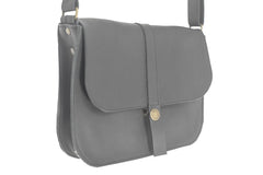 Handcrafted soft black leather handbag