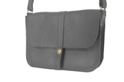 Handcrafted soft black leather handbag