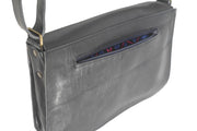 Black Soft Leather Shoulder Handbag