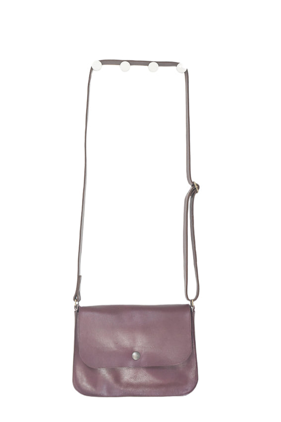 leather handbag Wine-colored color