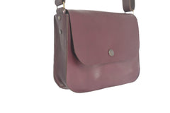 leather handbag Wine-colored color