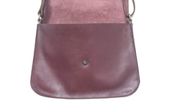 leather handbag Wine-colored color