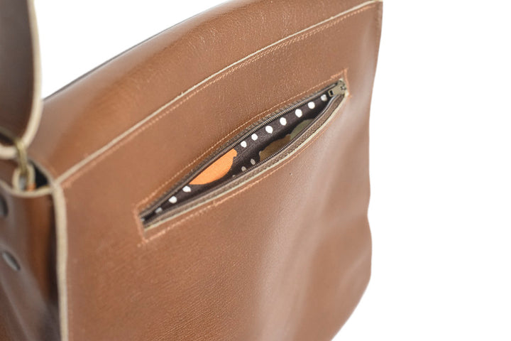 crossbody large leather brown handbag