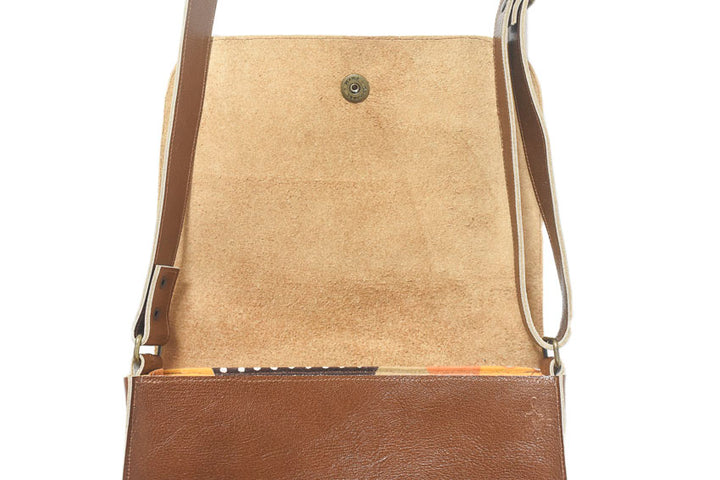 crossbody large leather brown handbag