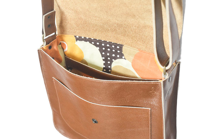 crossbody large leather brown handbag