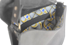 Handcrafted soft black leather handbag