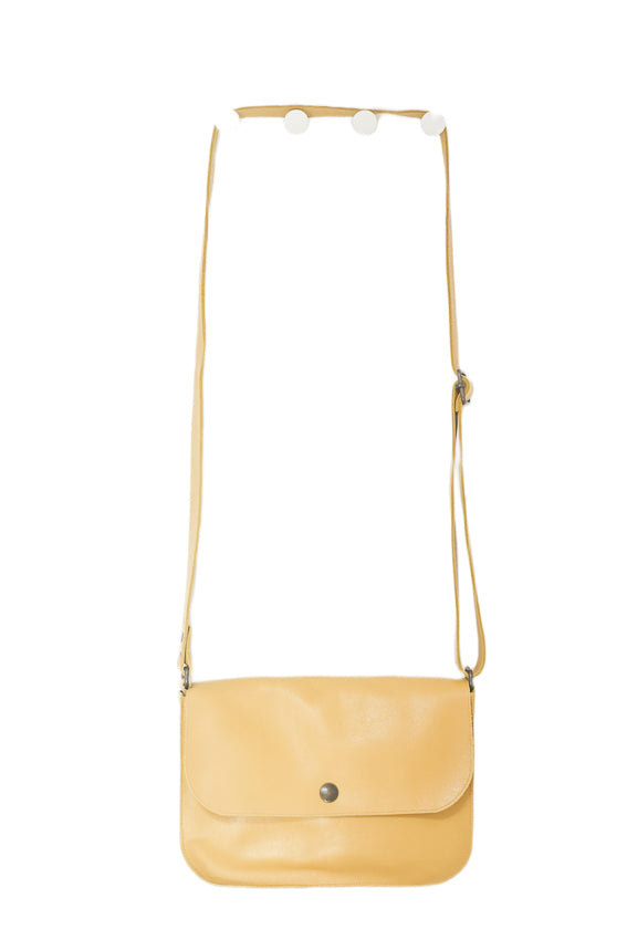 Yellow leather handbag
