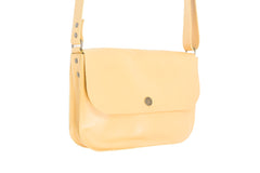 Yellow leather handbag