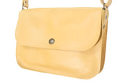 Yellow leather handbag
