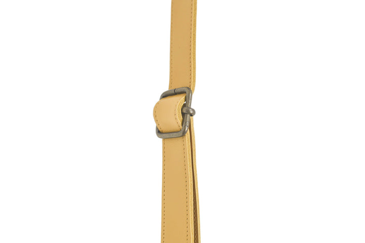 Yellow leather handbag