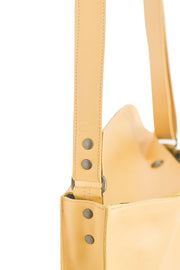 Yellow leather handbag