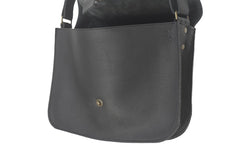 Handcrafted soft black leather handbag