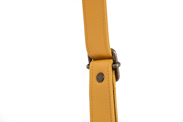 Leather handbag yellow