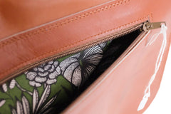 Sac bandoulière cuir brun clair