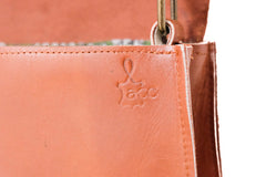 Sac bandoulière cuir brun clair