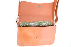 Sac bandoulière cuir brun clair