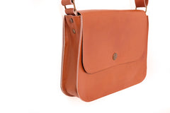 Sac bandoulière cuir brun clair