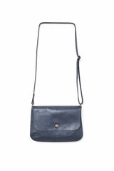 Sac à main cuir souple bleu marine