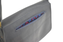 Sac à main cuir souple bleu marine