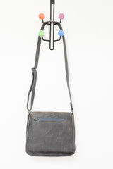 Grand Sac à Main en Cuir Gris - Pièce Unique d'Artisanat de Luxe à Rennes