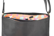 Petit sac à main en cuir noir upcycling | Création artisanale à Rennes