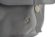 Petit sac à main en cuir noir upcycling | Création artisanale à Rennes