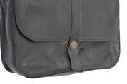 Petit sac à main en cuir noir upcycling | Création artisanale à Rennes