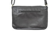 Petit sac à main en cuir noir upcycling | Création artisanale à Rennes