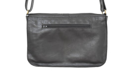 Petit sac à main en cuir noir upcycling | Création artisanale à Rennes