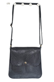 Large black crossbody handbag