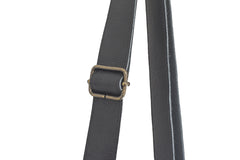 Black crossbody grained black leather handbag