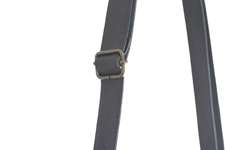 Large black crossbody handbag