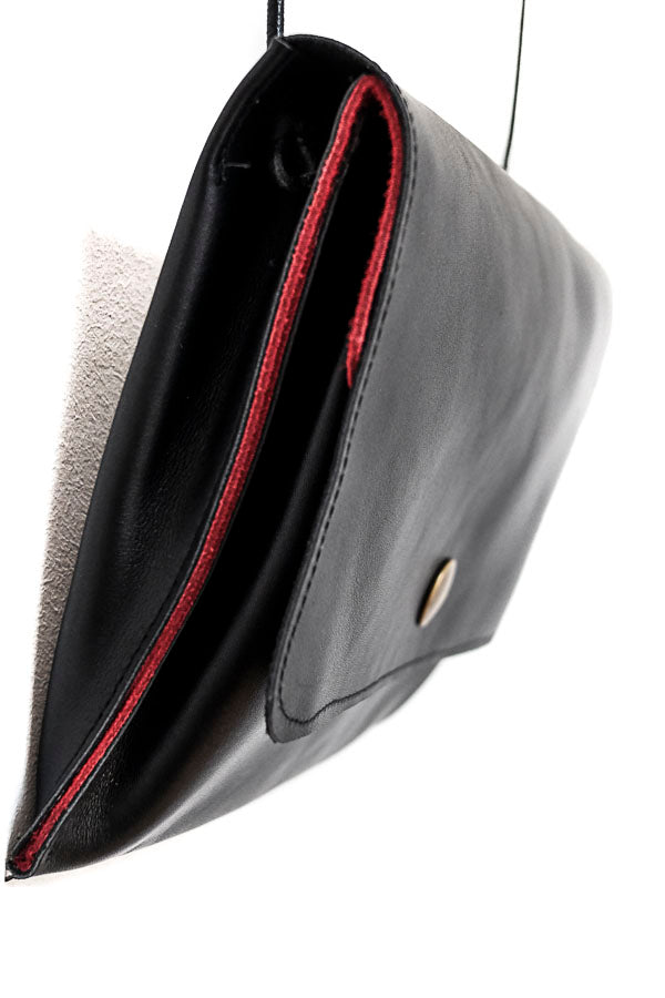 Small crossbody handbag leather black