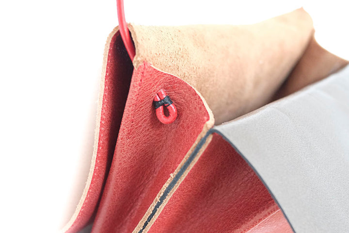 sac à main soufflet en bandoulière rouge