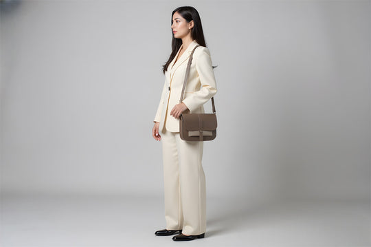 sac à main en bandoulière - cuir marron